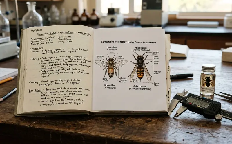 Field notebook with morphology diagrams