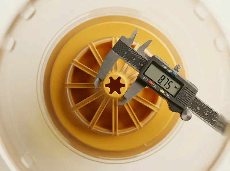 Macro of the calibrated 8.75 mm entry