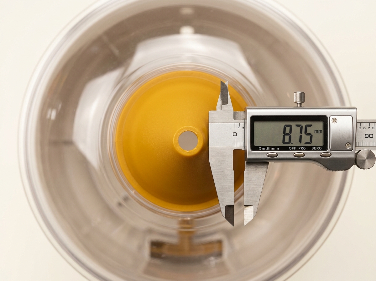 Macro de la entrada calibrada a 8,75 mm